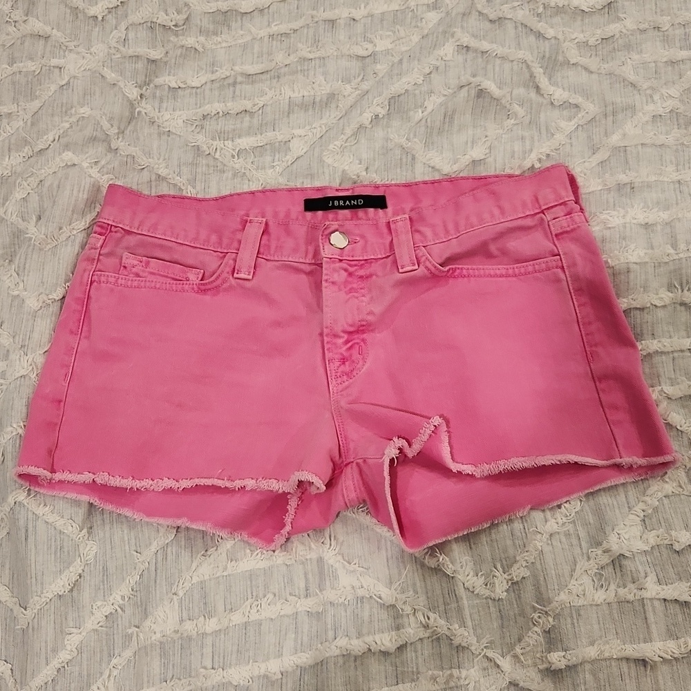 Fluorescent pink Jbrand jean shorts size 28!